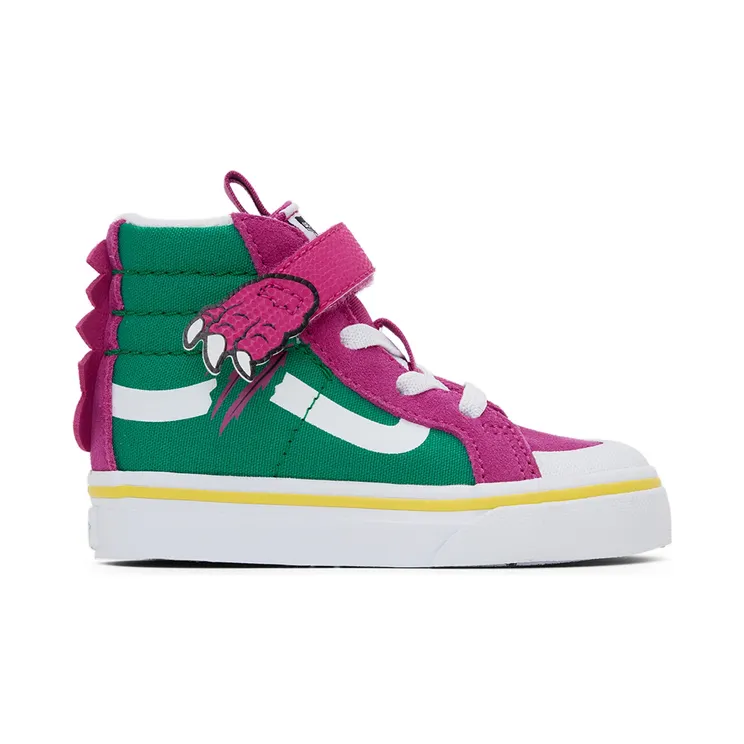 Vans Baby Purple & Green Dino Sk8-Hi Reissue 138 V Sneakers (VN0A4TZLARL1)