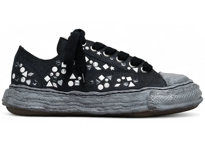 Maison Mihara Yasuhiro Peterson 23 OG Sole Embellished Canvas Low Black (A16FW724-BLACK BLACK)