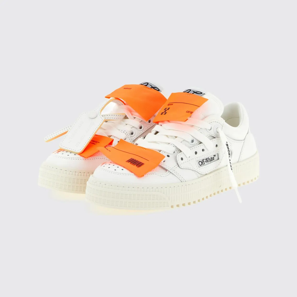 Off-White 3.0 Court Leather And Cotton Sneakers White (OWIA28EC99LEA0010120)
