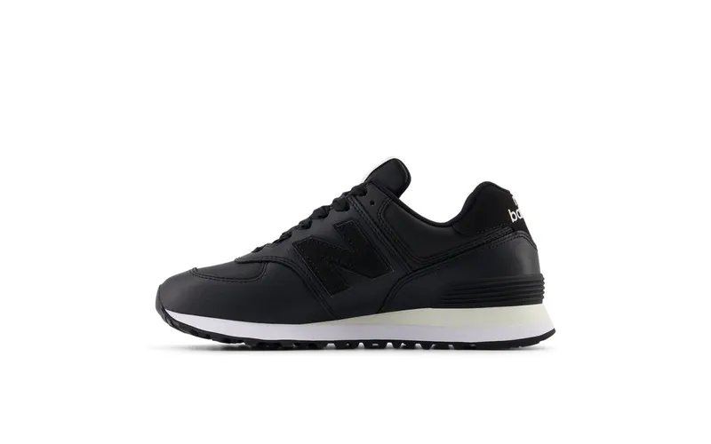 New Balance 574 Black Leather White (WL574FT2)