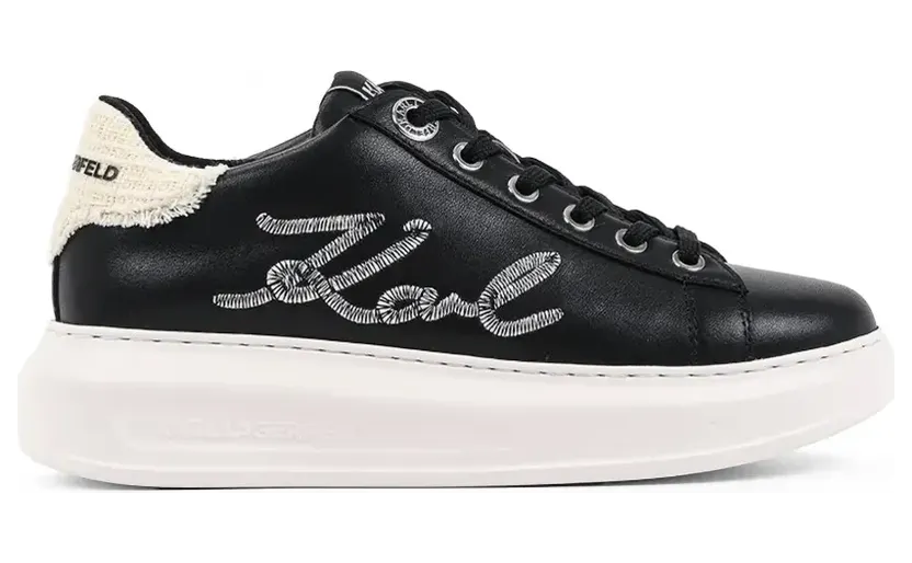 Karl Lagerfeld embroidered logo-patch sneakers – Zwart (KL62510R000)