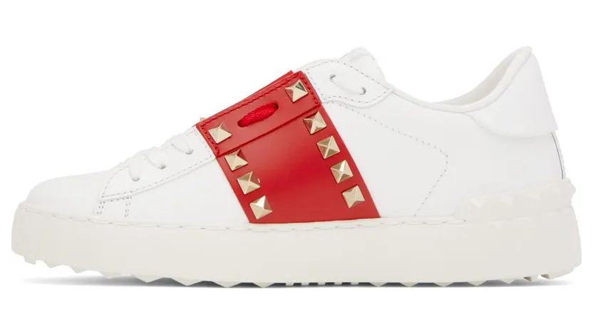 Valentino Garavani White & Red Rockstud Untitled DS5 Bianco/Rouge Pur (1W2S0A01ZTN) (3)
