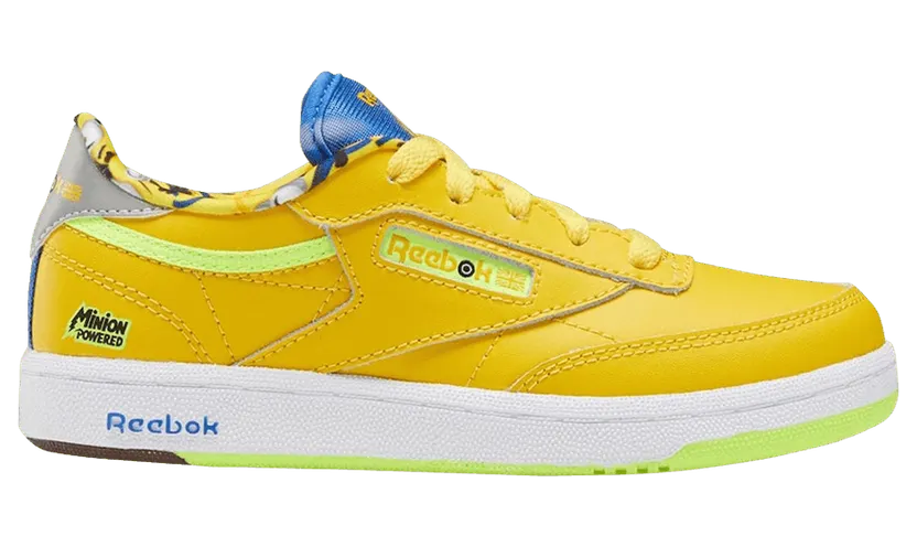 Reebok Club C Minions (PS) Primal Yellow/Humble Blue-Silver Metallic (Other Brands Reebok)