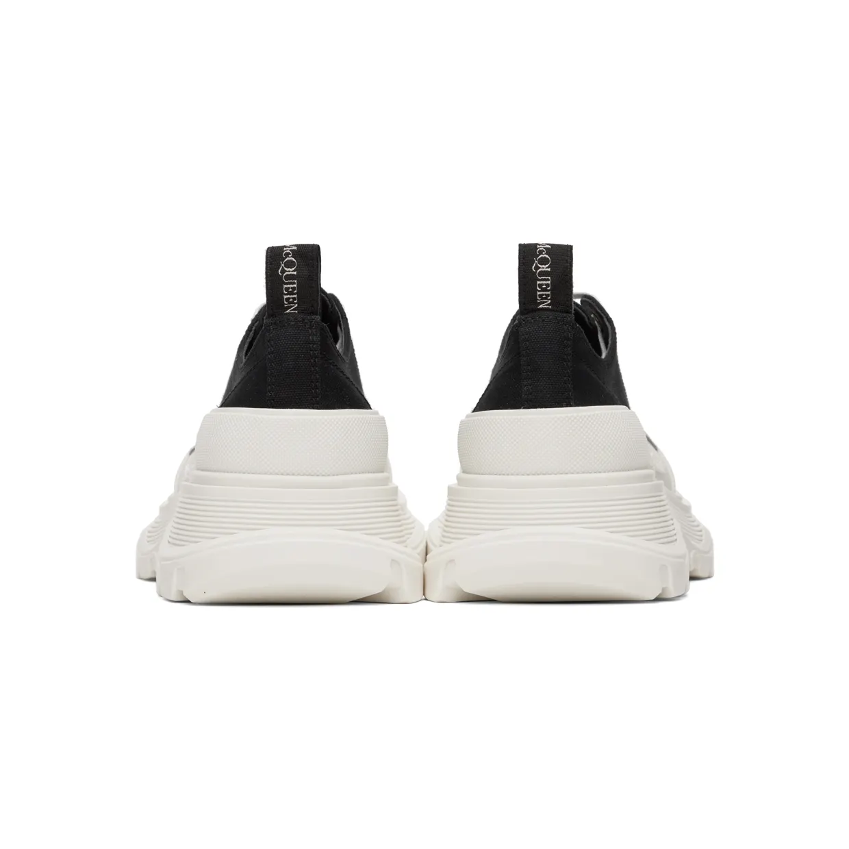 Alexander McQueen Black & White Tread Slick Sneakers (697072W4MV2) (2)