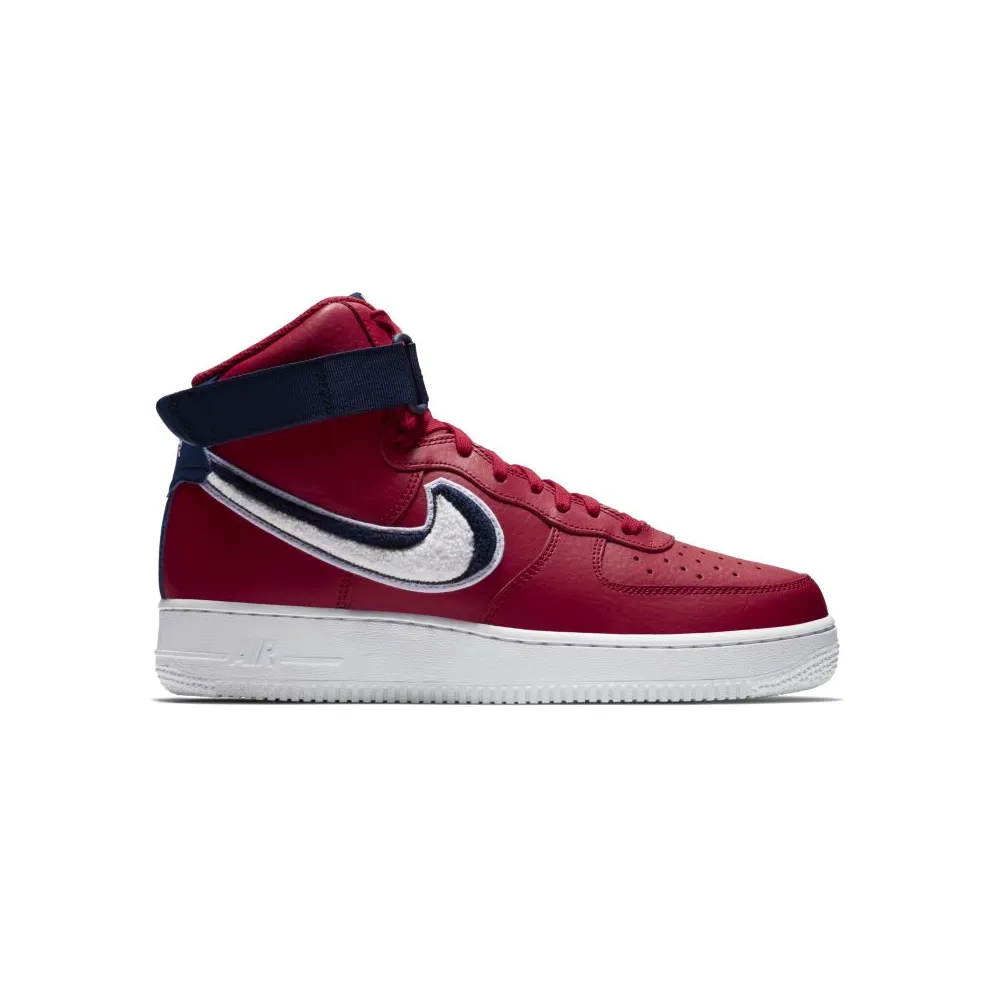 Nike Air Force 1 High 3D Chenille Swoosh Red White Blue Gym Red/White-Blue Void-White (806403-603)