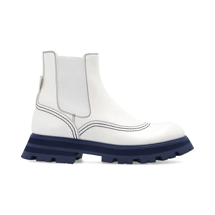 Alexander McQueen Wander Chelsea Boot White Navy (686283WHZ8R9295)