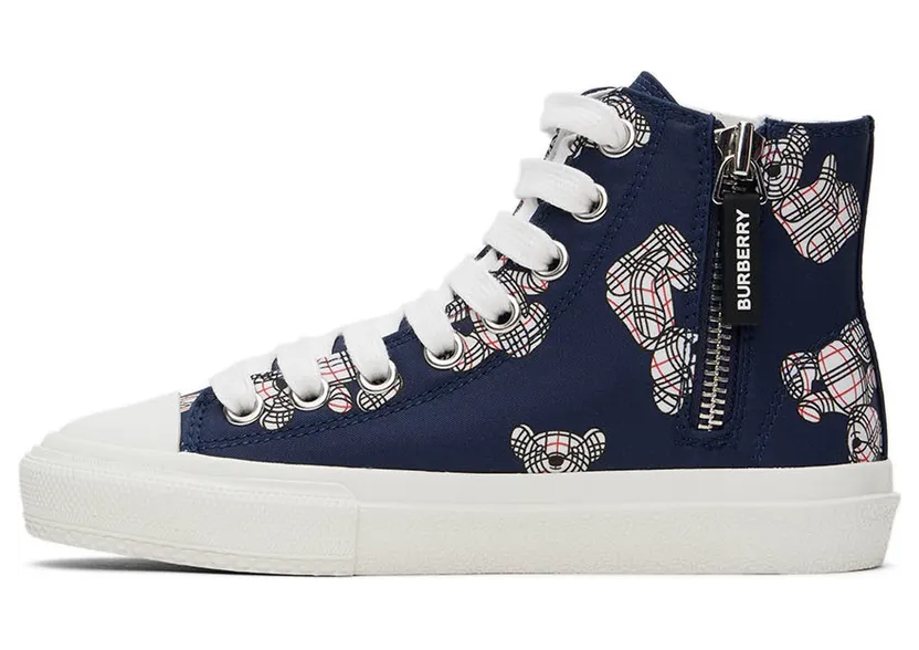 Burberry Kids Navy Thomas Bear High Sneakers (8054587) (3)