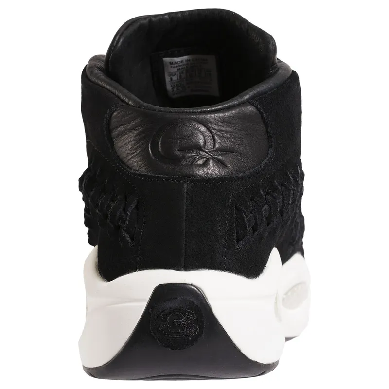 Reebok Question Mid Hall of Fame Black Braid Black/White (Other Brands Reebok)