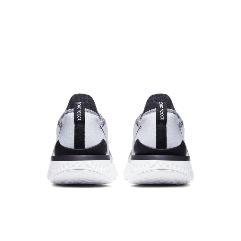 Nike Epic React Flyknit 2 White White Pure Platinum Black (BQ8928-101)