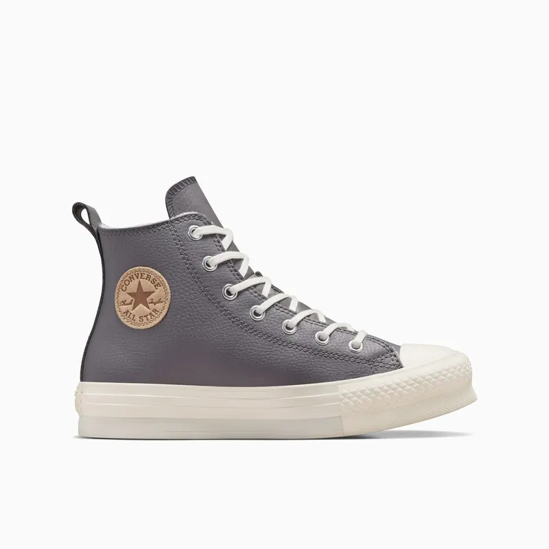 Converse Chuck Taylor All Star EVA Lift Platform Leather Sharkskin/Warm Quarry/Egret (A09259C)