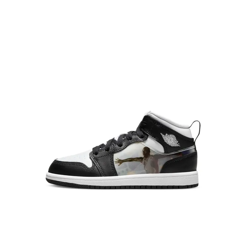 Jordan 1 Mid Younger Kids’ Black (DR9496-001)