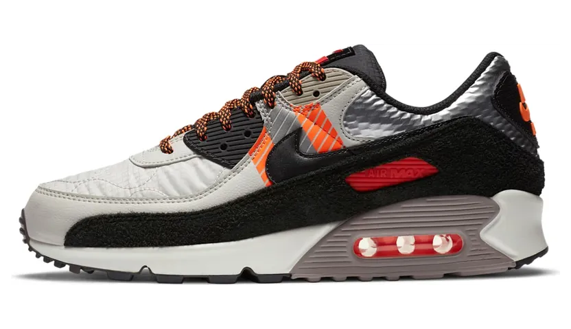 Nike Air Max 90 3M – Pack “Light Bone / Total Orange / Enigma Stone / Black” (CZ2975-001)