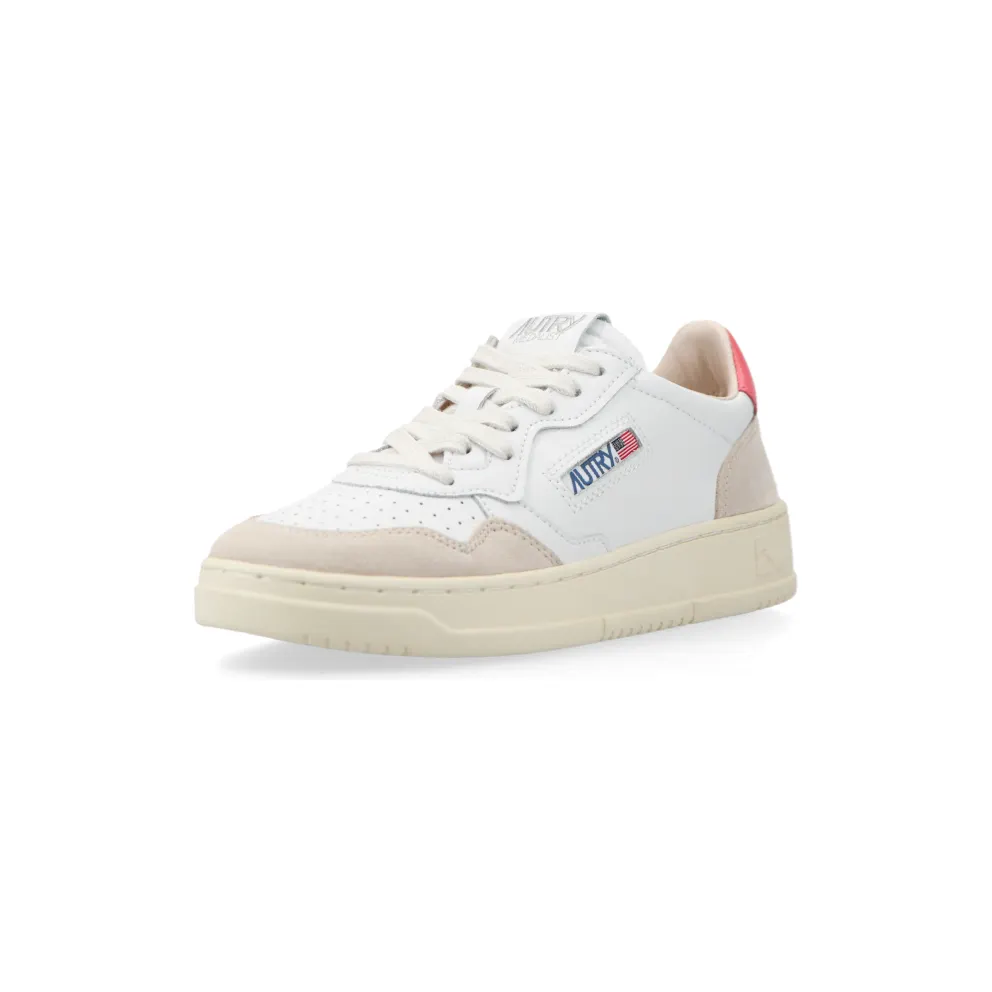 Autry Medalist Low W (White / pink) – AULWLS78