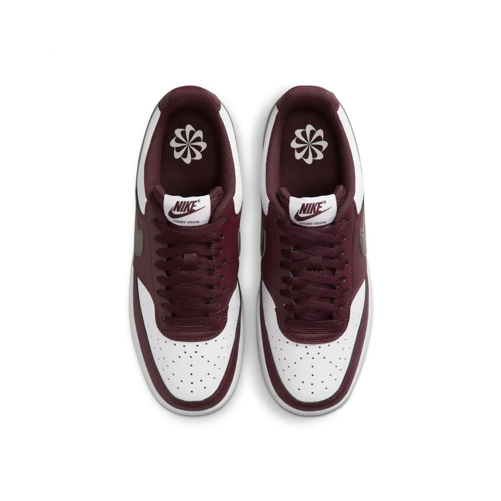 Nike Court Vision Low White Burgundy Metallic Pewter (IM7647-100)