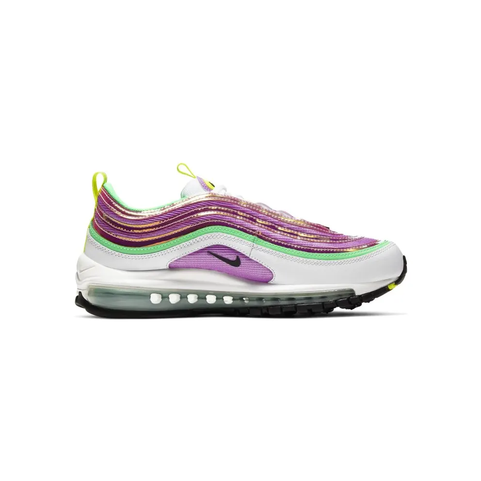 Nike Air Max 97 White Electro Green Fuchsia Glow (W) White/Lemon Venom-Electro Green-Fuchsia Glow (CW5591-100)