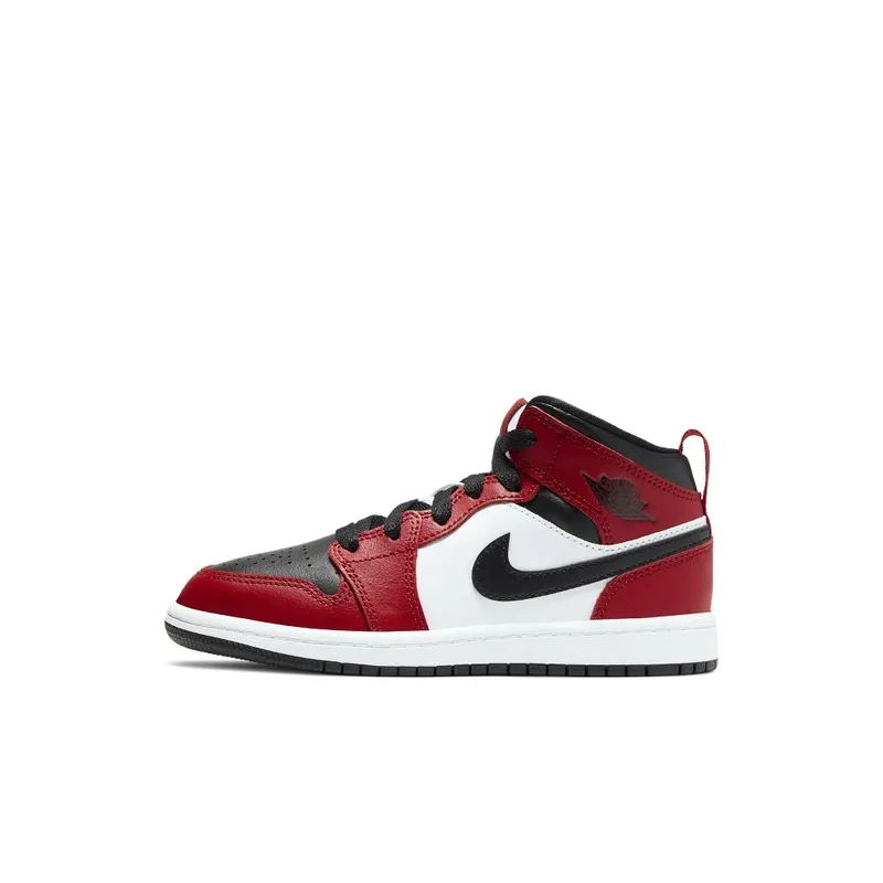 Jordan 1 Mid Chicago Toe (PS) Black/Gym Red-Black (640734-069)
