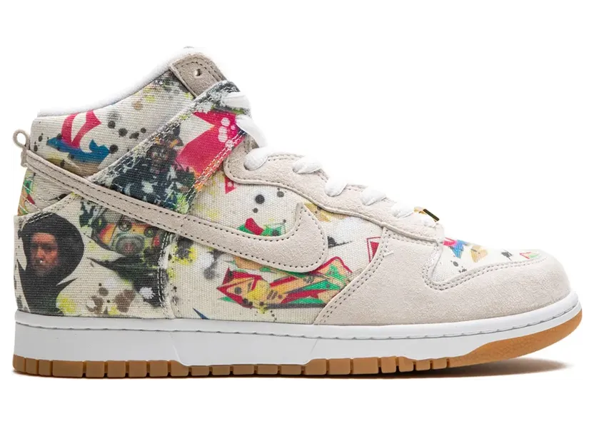 Nike x Supreme SB Dunk High Rammellzee sneakers – Wit (FD8779)