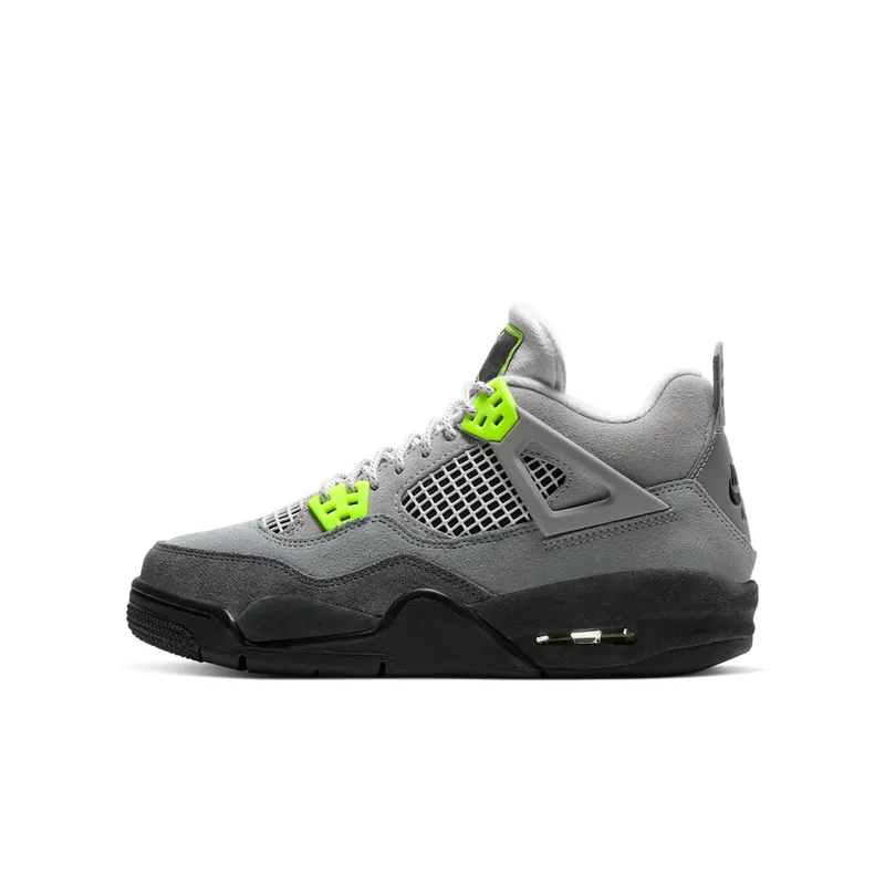 Jordan 4 Retro SE 95 Neon (GS) Cool Grey/Volt-Wolf Grey-Anthracite (CT5343-007)