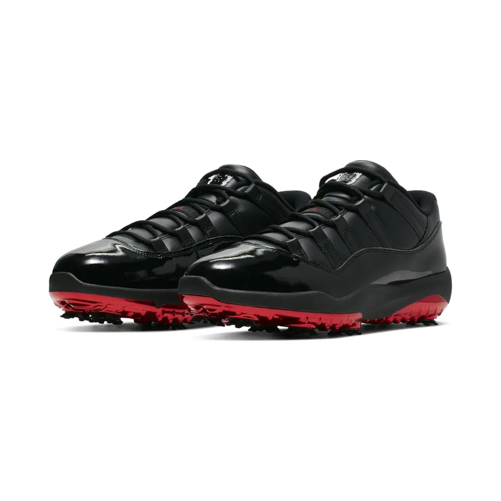 Jordan 11 Retro Low Golf Safari Bred Black/Black-University Red (AQ0963-001)
