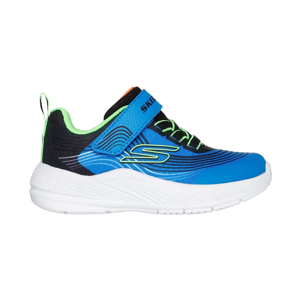 Skechers Microspec Advance Sneaker Blau/Limoen