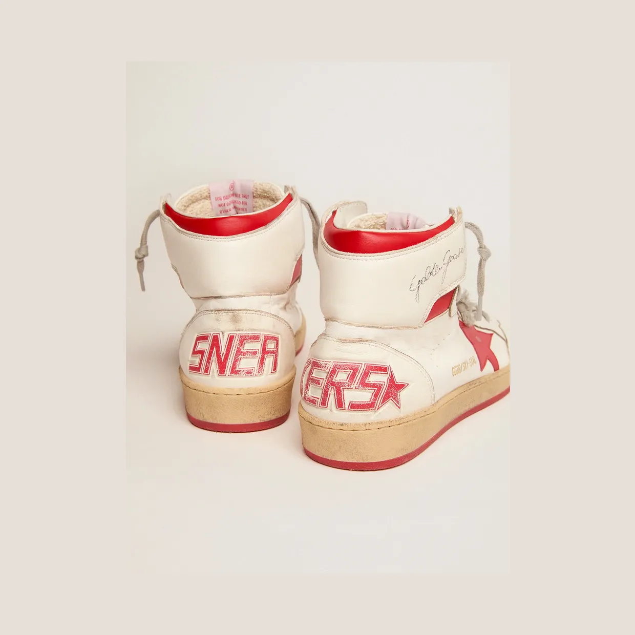 Golden Goose Sky-Star With Signature On The Ankle And Red Inserts (GMF00230.F002190.10350) (5)