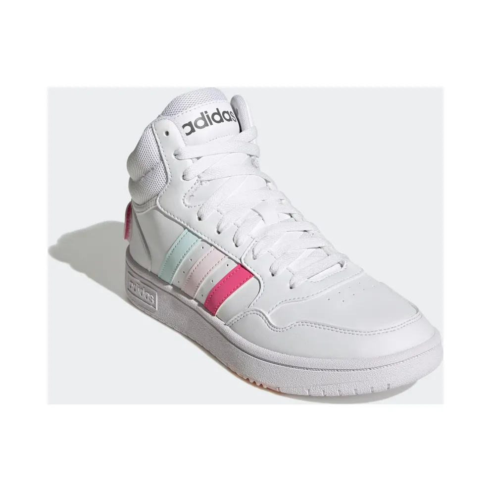 adidas Hoops 3 Mid Lifestyle Basketball Classic World Friendship Day Cloud White / Pulse Magenta / Almost Pink (GX7235)