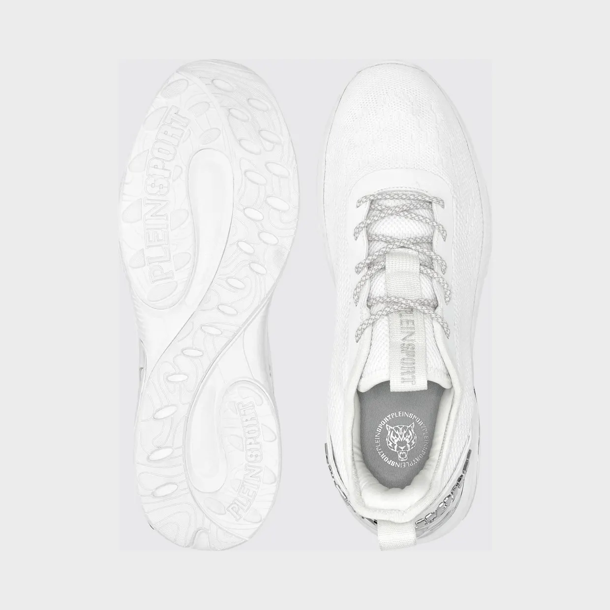 Plein Sport Crochet Knit Sneakers White (SAESUSC0747STE003N0101) (3)
