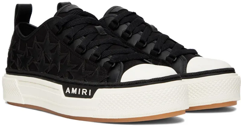 AMIRI Black Stars Court Low-Top Sneakers (PF22MFS014-004)