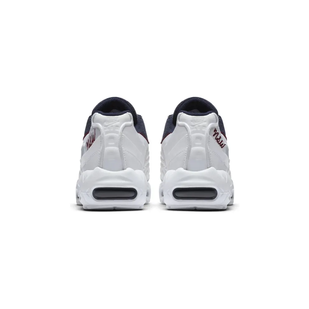 Nike Air Max 95 Satin Terry (W) White/White-Blackened Blue-Red Crush (AA1103-100)