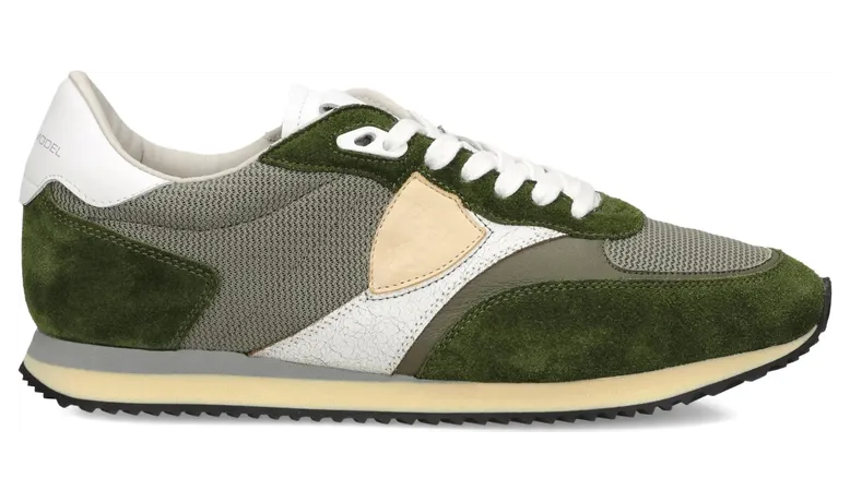 Philippe Model Suede Panelled “Green/Grey” (BVLU W007)