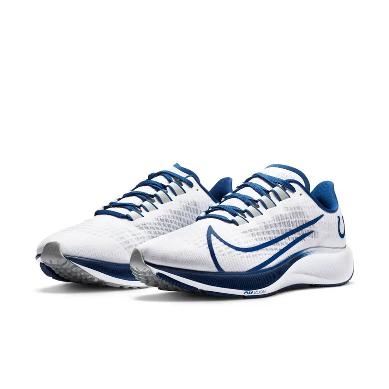 Nike Air Zoom Pegasus 37 Indianapolis Colts White/Pure Platinum-Gym Blue-Medium Silver (CZ5443-100)