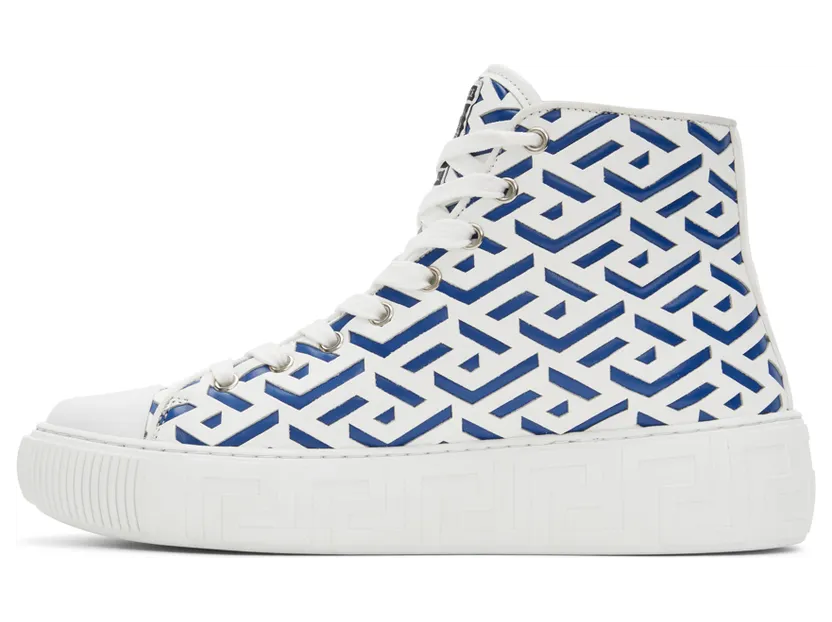 Versace Black & White La Greca Sneakers (DSU8403 1A04183) (3)