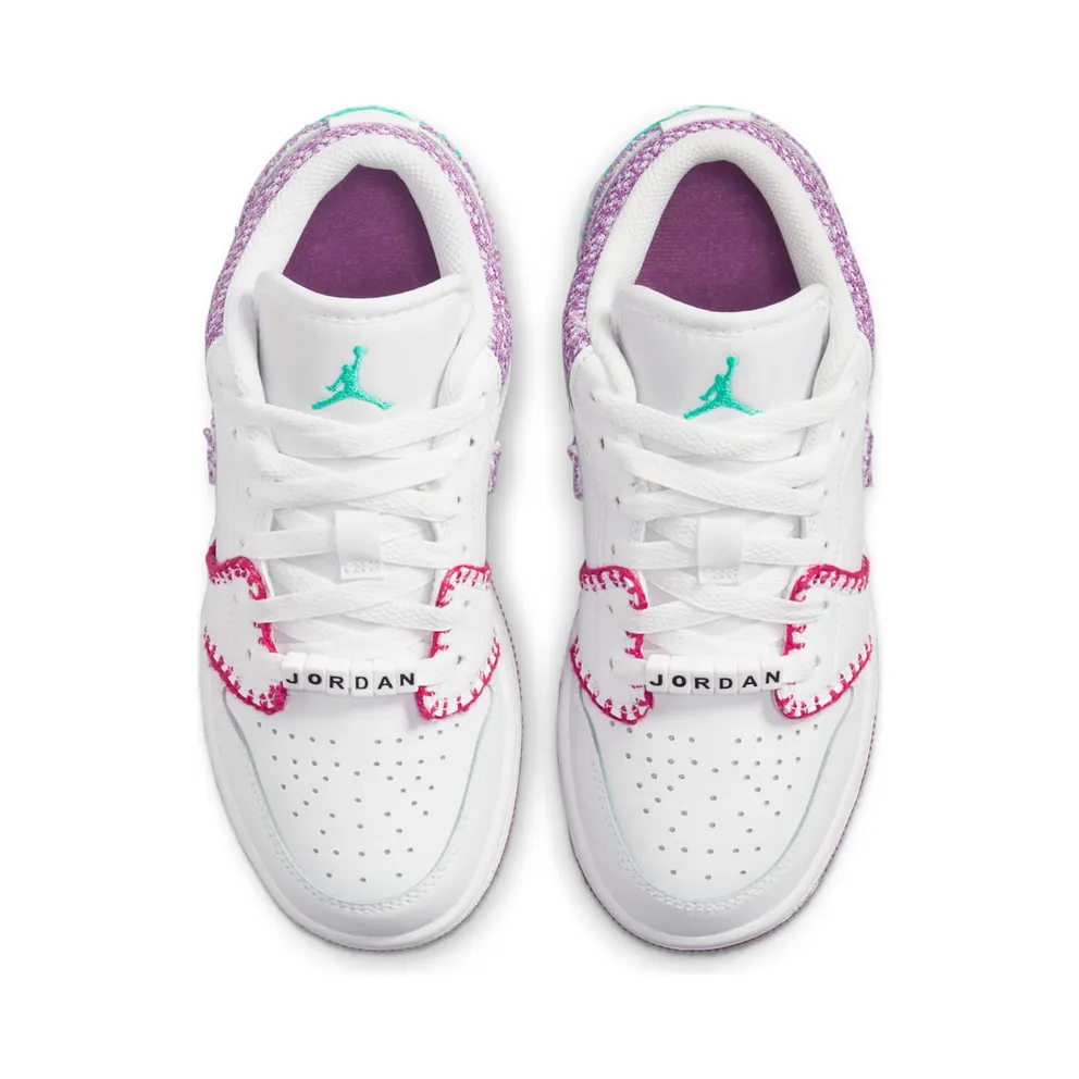 Air Jordan 1 Low GS Knitted White Multi (DM9037-100)