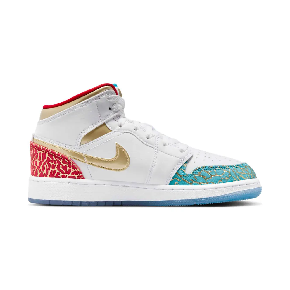 Jordan 1 Mid Sneaker School NC to Chicago (FB2212-100)