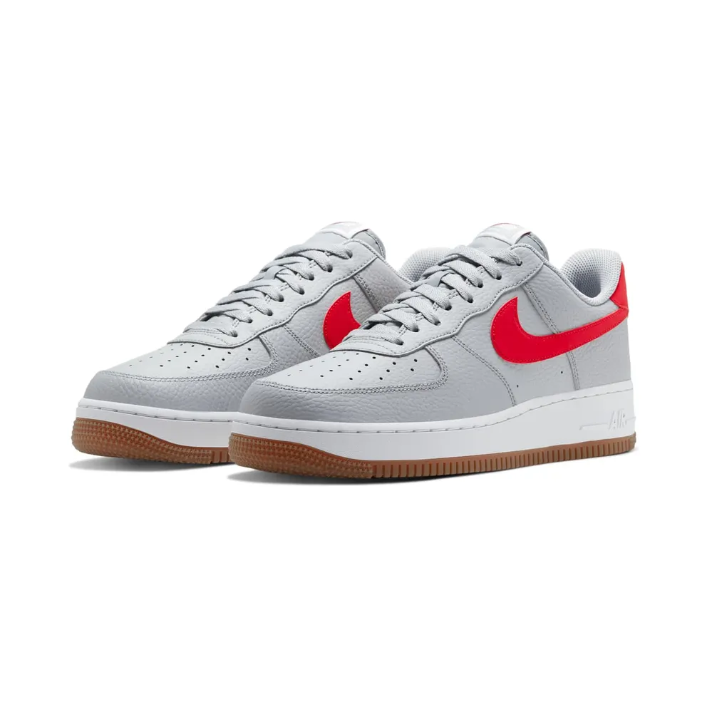 Nike Air Force 1 ’07 Wolf Grey University Red Wolf Grey/White/Gum Medium Brown (CI0057-003)