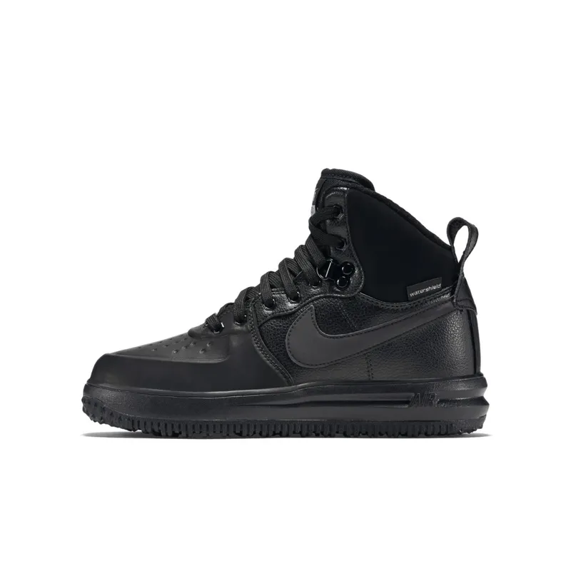 Nike Lunar Force 1 Sneakerboot Black (GS) Black/Metallic Silver (706803-002)