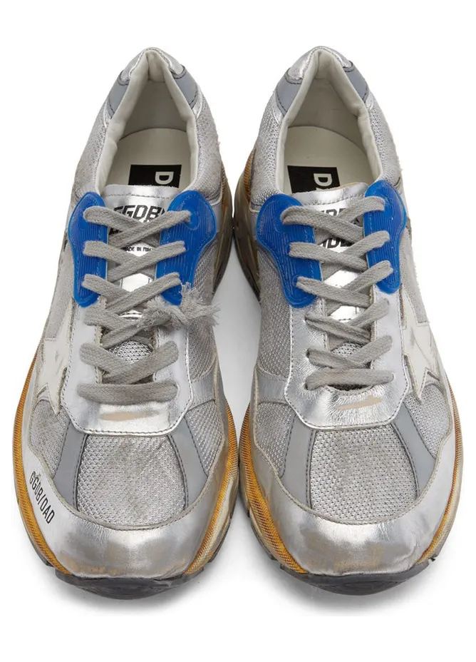 Golden Goose Dad-Star Silver White Blue Grey (GMF00199F00121170137) (5)