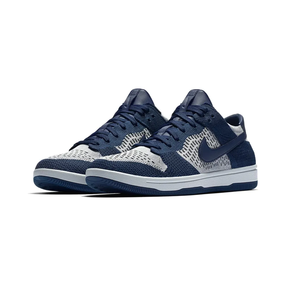 Nike Dunk Low Flyknit College Navy Pure Platinum College Navy/Pure Platinum-Black-Wolf Grey (917746-400)
