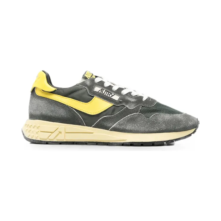 Autry Reelwind Panelled Suede “Grey/Yellow” (WWLM GQ06)