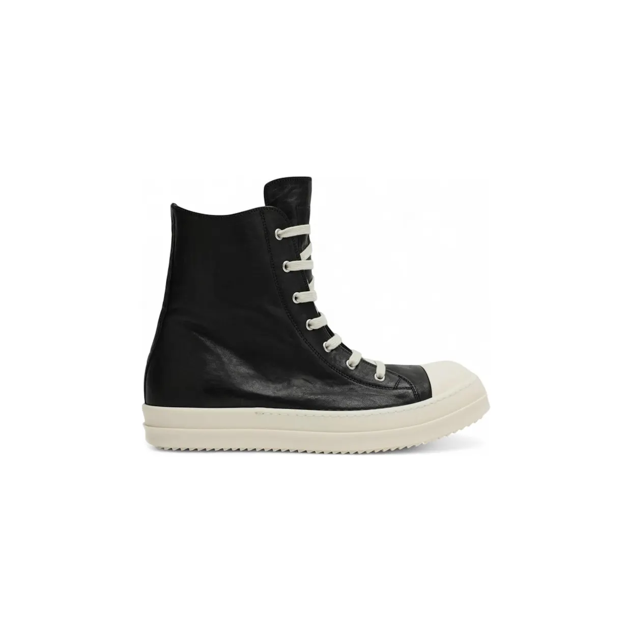 Rick Owens Leather High Black Milk Waxy Lamb Leather (RU02E1890 LGY 911)