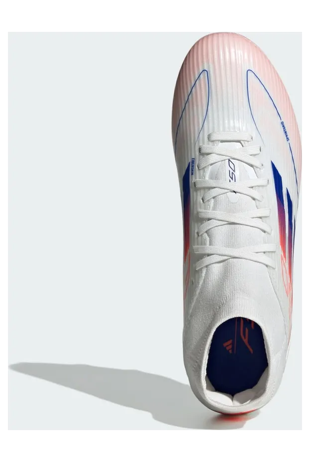 adidas F50 League Mid-Cut Firm/Multi-Ground Cloud White Lucid Blue Solar Red (ID9190)