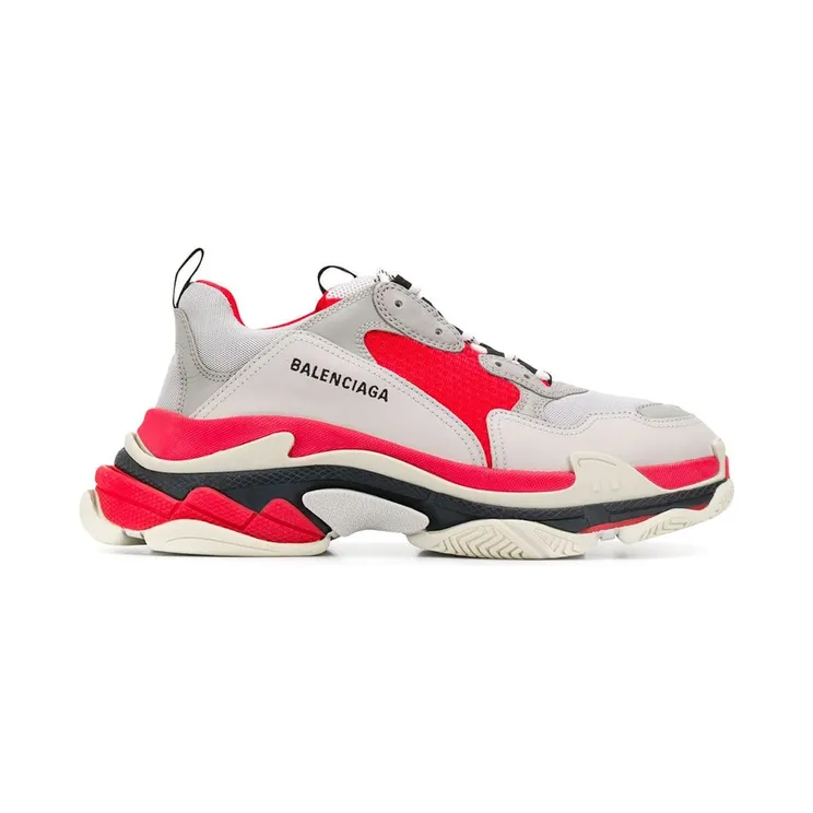 Balenciaga Triple S Red Grey White