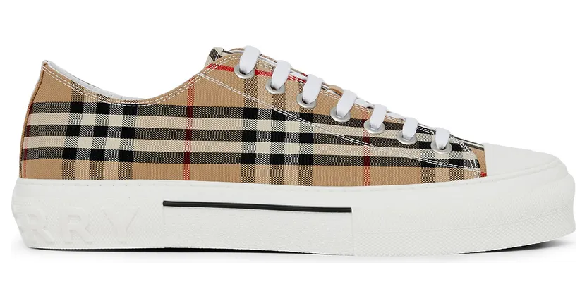 Burberry Vintage Check Cotton Sneakers Archive Beige White (80497451)