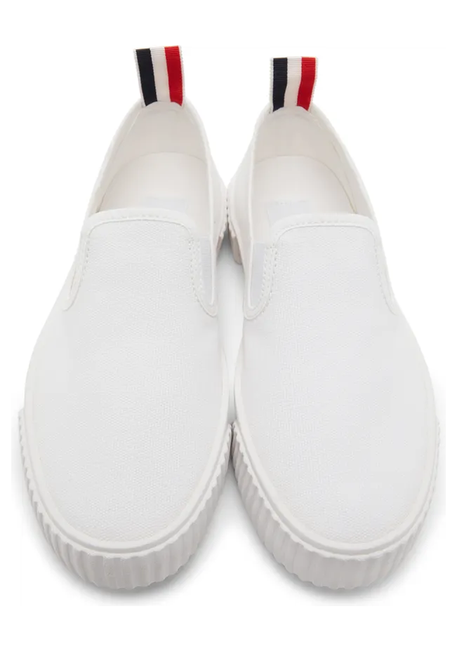 Thom Browne White Slip-On Heritage Sneakers (FFF074A-01588) (5)