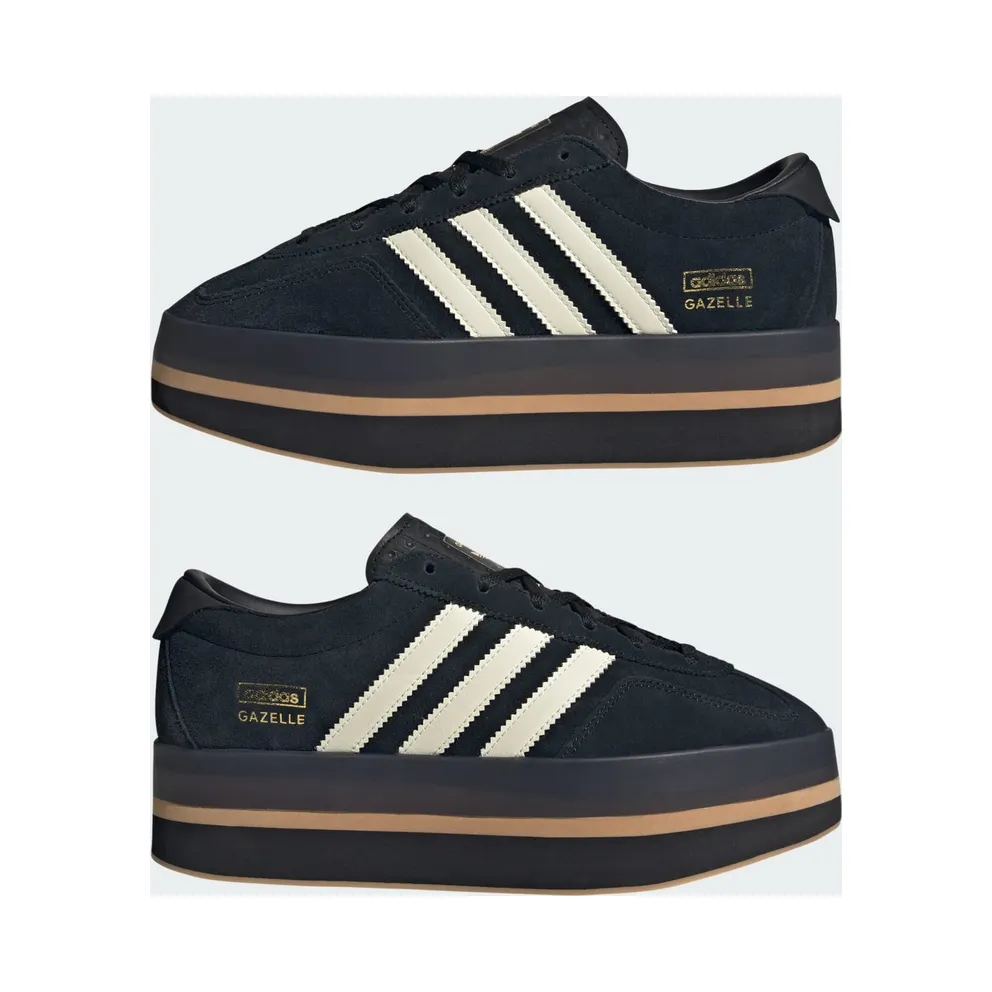 Adidas Gazelle Stack Core Black / Cream White / Gum (JS0239)