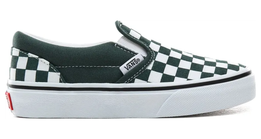 VANS Checkerboard Classic Slip-on Schoenen Voor Kinderen (Groen)