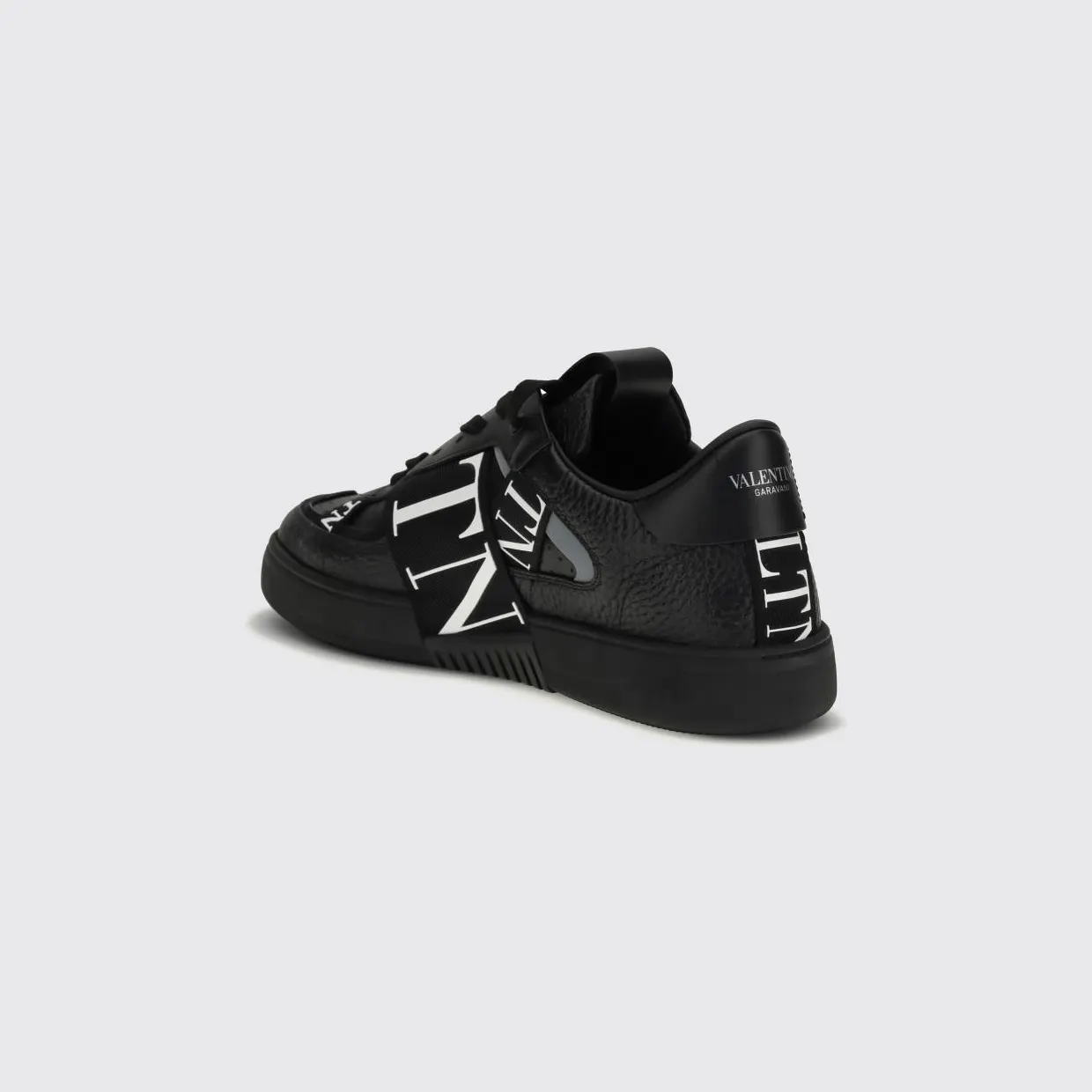 Valentino garavani VL7N Smooth Calf Leather Sneakers with Printed Logo Black (S0C58WRQ0NO) (2)