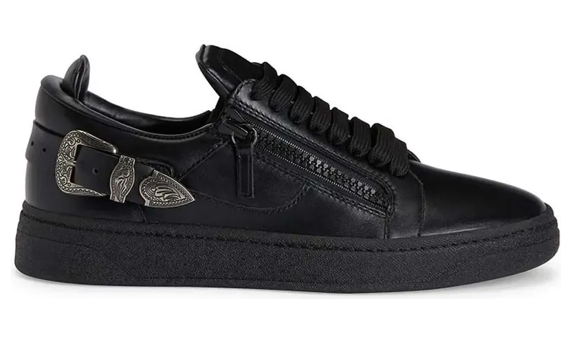 Giuseppe Zanotti GZ94 Deluxe Sneakers mit doppeltem Reißverschluss – Schwarz (RU40023001)