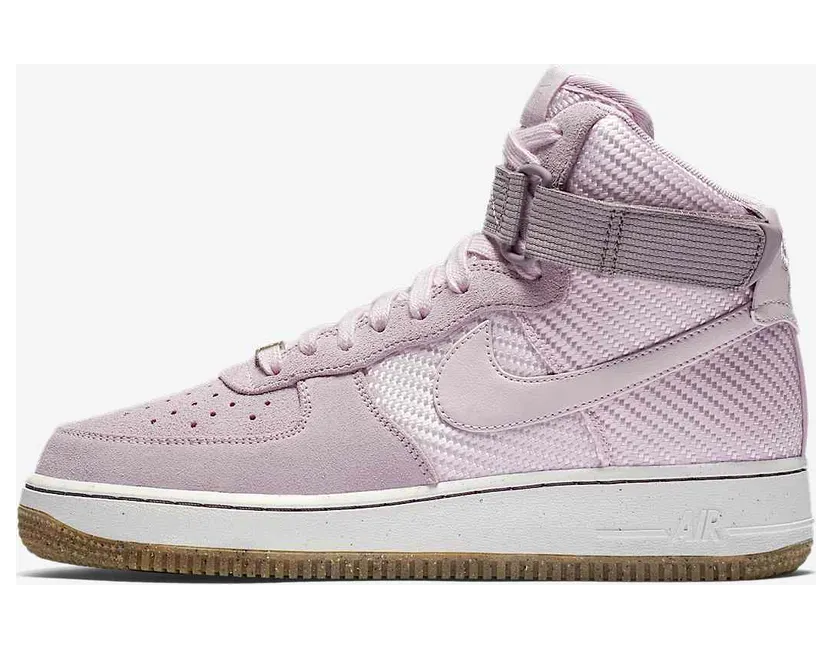 Nike Air Force 1 Hi Prm Bleached Lilac Lilas Delave “Bleached Lilac / Gum Light Brown / Summit White” (654440-500)
