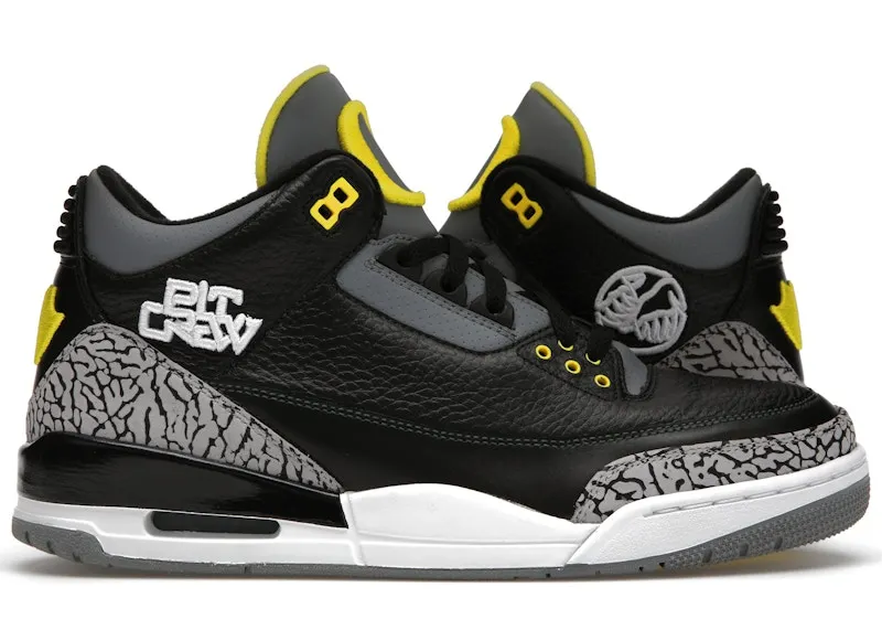 Jordan 3 Retro Oregon Ducks Pit Crew Black Black/Cement Grey-Dark Forest Green-White-Varsity Maize (HO11-MNJDLS-5)